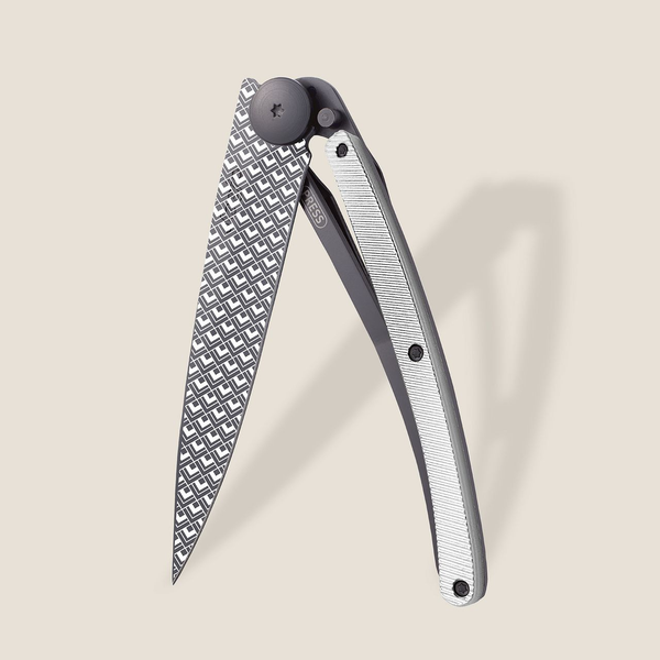 Klappmesser DEEJO 37G - Aluminium hellgrau - Quadrat, Bild 1