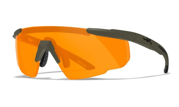 Schutzbrillen-Set WILEY X SABER ADVANCED - Gläser: Grau/Klar/Helles Orange - Gestell: Matt OD Green, Bild 5
