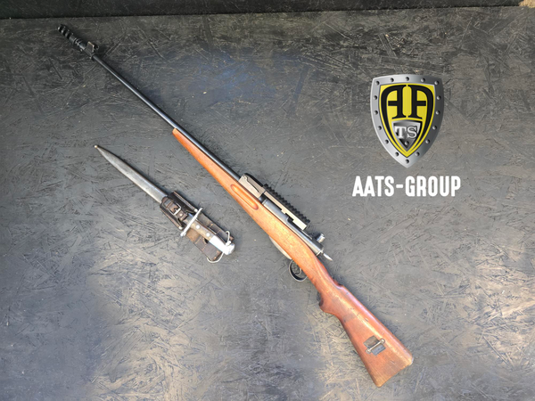 OCCASION Repetierbüchse W+F Karabiner 31 (umgebaut) mit nummerngleichem Bajonett 7.5x55 (GP11) - Zustand 2, Bild 2