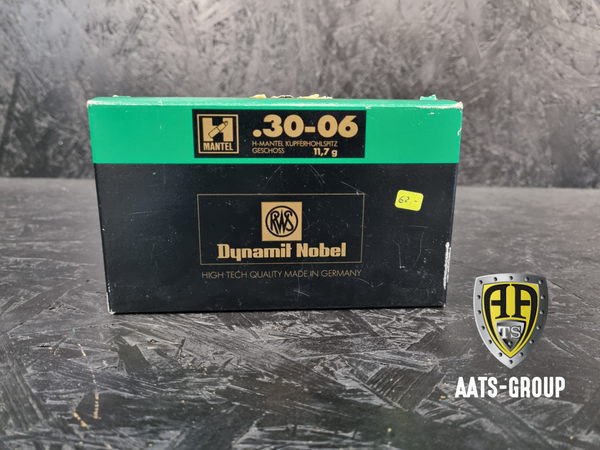 Büchsenpatrone Dynamit Nobel 180 gr / 11.7g / H-Mantel Kupfer-Geschoss, Hollow-Point .30-06 - 20 Schuss, Bild 1