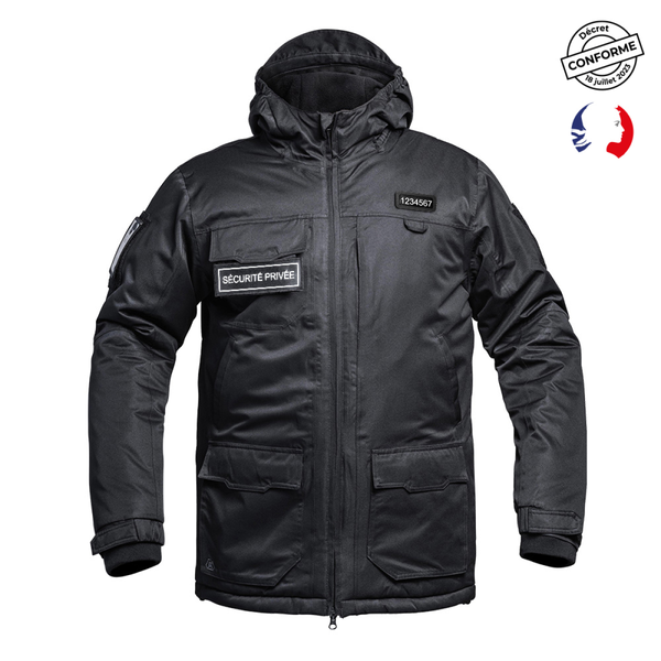Hardshell Parka A10 Equipment SÉCU-ONE WF 150 flap Sécurité Privée  - Schwarz, Bild 1