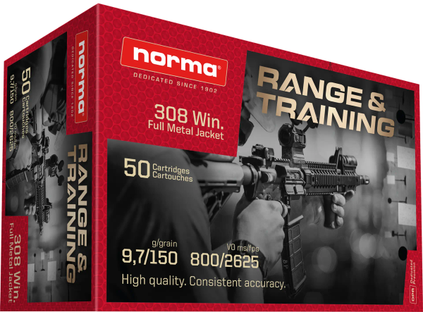 Büchsenpatrone NORMA Range & Training 9.7 g / 150 gr .308 Win. (7.62x51) - VE 50 Schuss, Bild 1