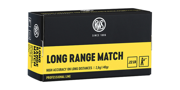 Randfeuerpatrone RWS Professional Line Long Range Match 2.6 g / 40 gr  .22 lr - VE 50 Schuss, Bild 1
