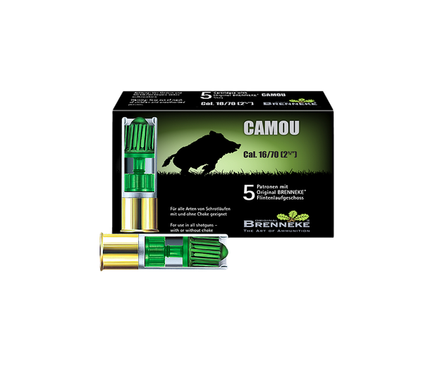 Flintenlaufpatrone Brenneke Camou 28.4g / 440 grs 12/70 - VE 5 Schuss, Bild 1
