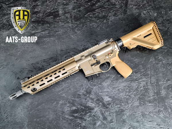 OCCASION Selbstladebüchse Heckler & Koch MR223 11" Tan (RAL 8000) .223 Rem. - Zustand neuwertig/ungeschossen, Bild 1