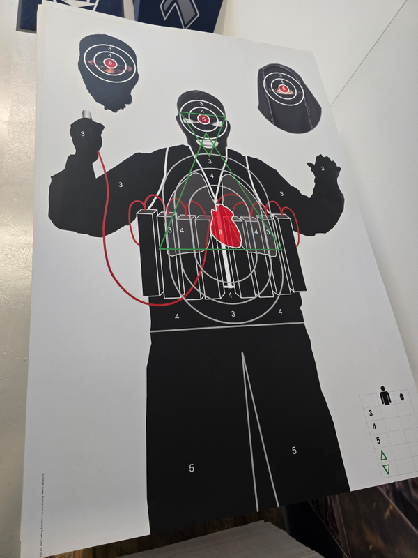 Zielscheibe Terrorist mit Schutzweste (nicht Fotoscheibe), Bild 1