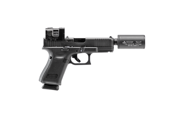 Hush Puppy Set B&T - Pistole GLOCK 19 Gen5 9mm Para & B&T Hush Puppy Schalldämpfer & Aimpoint ACRO P-2, Bild 1