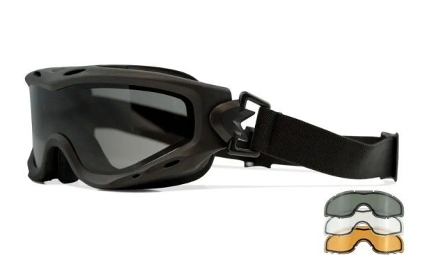 Goggle WILEY X SPEAR DUAL LENS - Gläser: Grau/Klar/Helles Orange - Schwarz, Bild 1