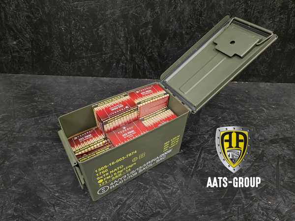 Büchsenpatrone Federal FMJ 55gr .223 Rem. - VE 1000 Schuss in Natokiste, Bild 1