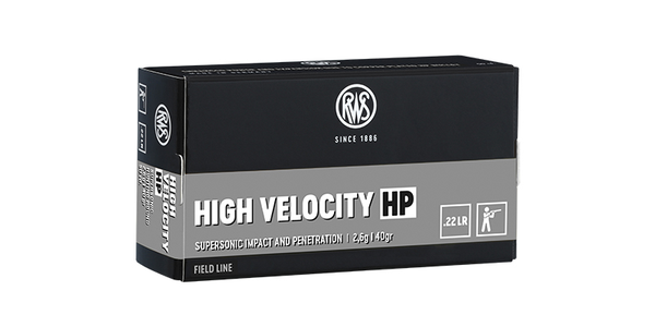 Randfeuerpatrone RWS Field Line High Velocity HP 2.6g 40gr .22 lr - VE 500 Schuss, Bild 1