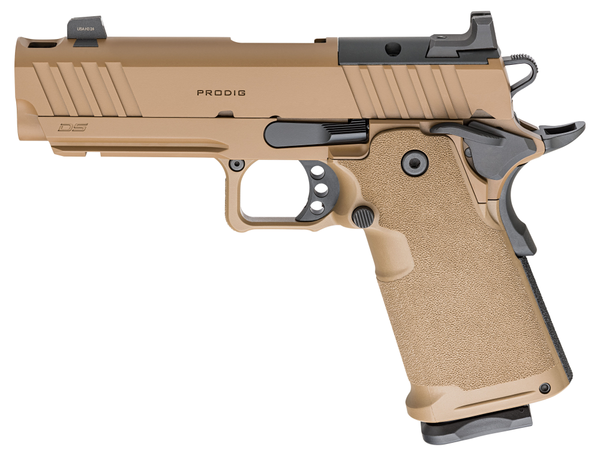 Pistole Springfield Armory 1911 DS PRODIGY COMP AOS 4.25" 9mm Para - Coyote Brown, Bild 1