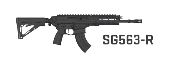 Selbstladebüchse SIG SAUER SG563-R 12" 7.62x39 - Schwarz / FDE / Grün, Bild 2