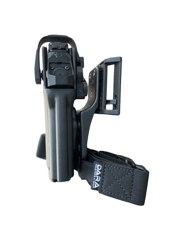 Light Bearing Level 2 Duty Holster DARA HOLSTERS Walther PDP 5" mit Streamlight TLR-7 / TLR-7 A / TLR-7 X - Rechtshand - Set mit Beingurt, Bild 2
