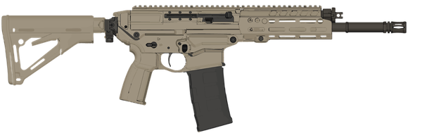 Selbstladebüchse SIG SAUER SG563-BK 12" .300 BLK - FDE, Bild 1