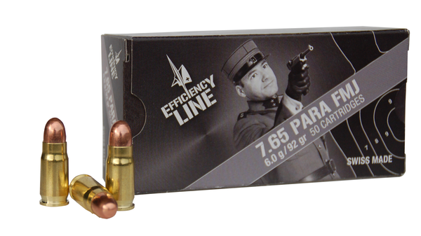 Pistolenpatrone AMMOTEC Efficiency Line 92gr FMJ 7.65mm Para - VE 50 Schuss, Bild 1