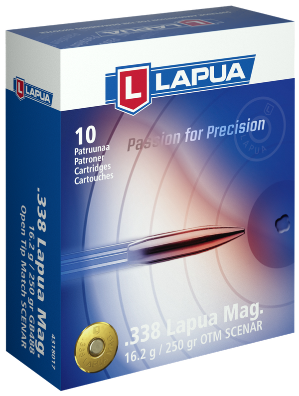 Büchsenpatrone LAPUA 250grs Scenar OTM .338 Lapua Mag. - VE 10 Schuss, Bild 1