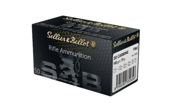Büchsenpatrone Sellier & Bellot FMJ 110 grs / 7 g .30 Carbine - VE 50 Schuss, Bild 1