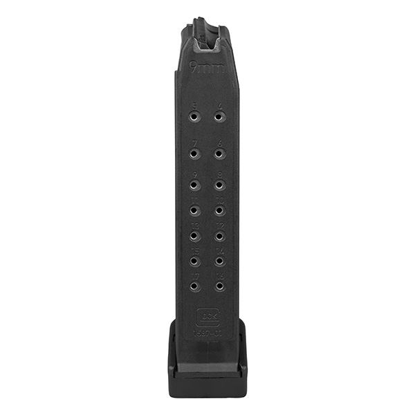 Magazin GLOCK 17 / 17L / 34 (19 / 26) 9mm Para - 17+2 Schuss - mit schwarzem Zubringer, Bild 2