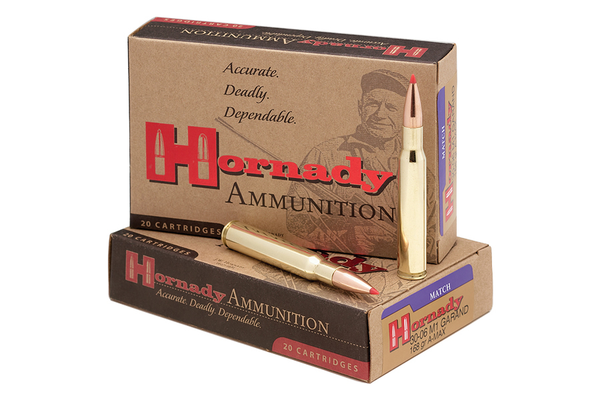 Büchsenpatrone Hornady 168gr BTHP Match M1 Garand .30-06 Springfield - VE 20 Schuss, Bild 1