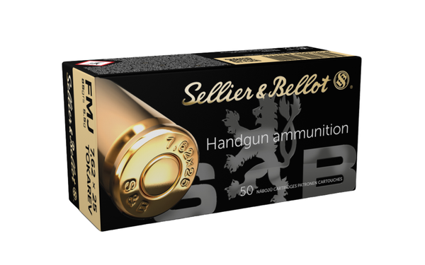 Pistolenpatrone Sellier & Bellot FMJ 85 grs / 5.5 g 7.62x25 Tokarev - VE 50 Schuss, Bild 1