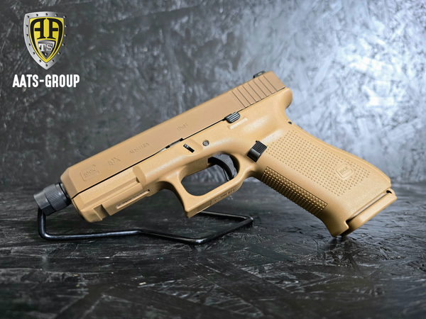 Pistole GLOCK 19X Coyote 9mm Para - Gewindelauf M13,5x1 links, Bild 1