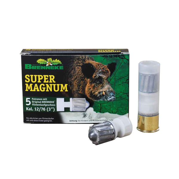 Flintenlaufpatrone Brenneke SuperMagnum 39.0 g 600 grs 12/76 - VE 5 Schuss, Bild 1