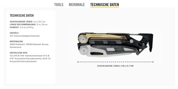 Multitool LEATHERMAN MUT® EOD mit Holster (molle, brown), Bild 5