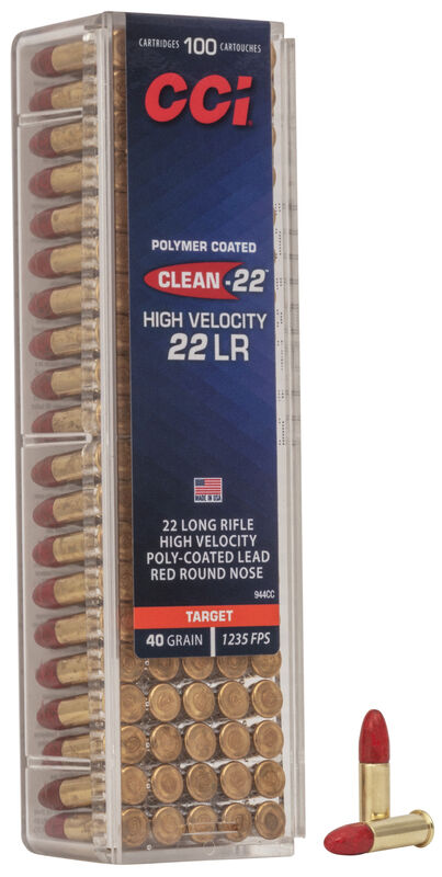 Randfeuerpatrone CCI Clean-22 High Velocity Red 40gr LRN .22 lr - VE 100 Schuss, Bild 1