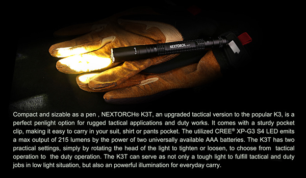 Tactical Penlight NEXTORCH K3T 215 Lumen, Bild 7