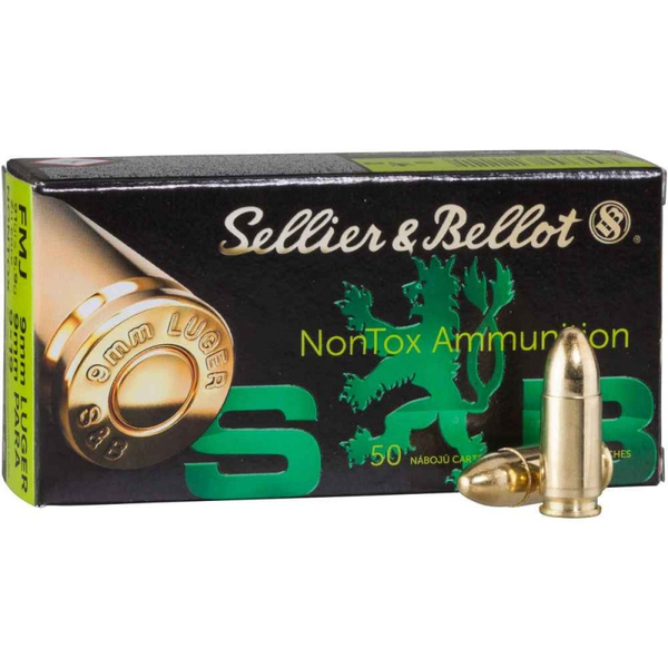 Pistolenpatrone Sellier & Bellot Nontox TFMJ 124grs 8g 9mm Para - VE 50 Schuss, Bild 1