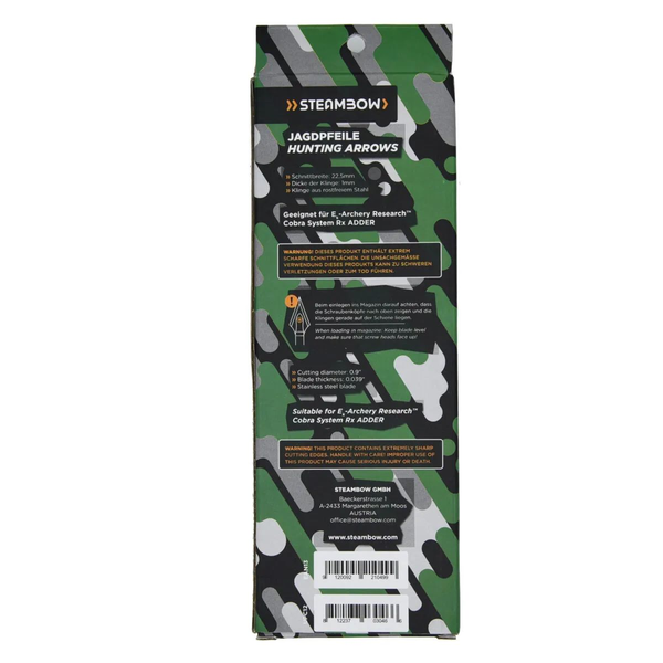 Jagdpfeile STEAMBOW für Ek-Archery Research RX ADDER – Set 5 Stk., Bild 2