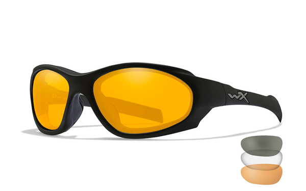 Schutzbrillen-Set WILEY X XL-1 ADVANCED COMM 2.5 - Gläser: Grau/Klar/Helles Orange - Gestell: Matt Schwarz, Bild 1