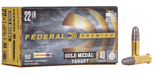 Randfeuerpatrone Federal Gold Medal Target 40grs .22 lr - VE 50 Schuss, Bild 1