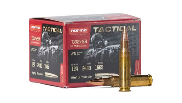 Büchsenpatrone NORMA Tactical 8.0g/124gr 7.62x39 - VE 20 Schuss, Bild 1