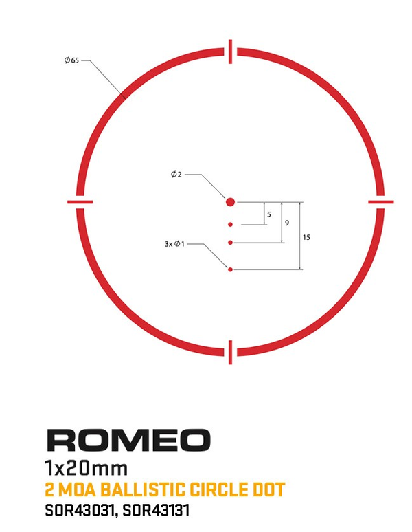 Rotpunktvisier SIG SAUER ROMEO4T 1x20 mm, Bild 2