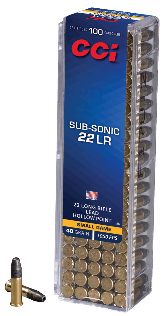 Randfeuerpatrone CCI Subsonic 40gr HP .22 lr - VE 100 Schuss, Bild 1