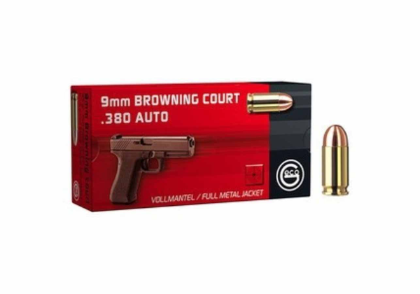 Pistolenpatrone Geco FMJ 6.15g 9mm Browning, .380 ACP - VE 50 Schuss, Bild 1