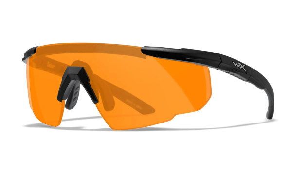Schutzbrille WILEY X SABER ADVANCED - Gestell: Matt Schwarz - Glas: Helles Orange, Bild 1