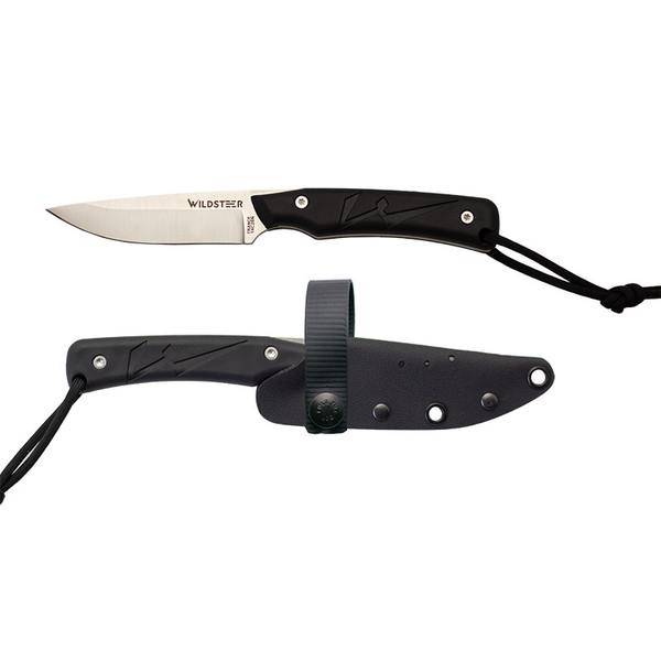 Outdoormesser WILDSTEER TROLL - Klinge gebürstet - Farbe Schwarz, Bild 1