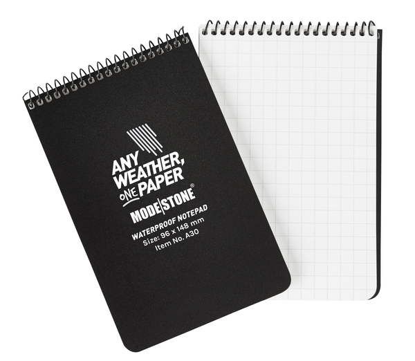 Wasserfester Notizblock MODESTONE 96x148mm - Schwarz, Bild 1