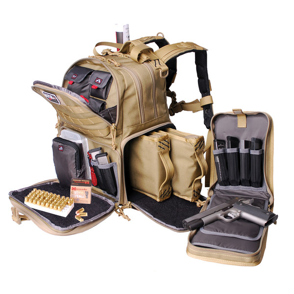Tactical Range Backpack GPS für 3 Faustfeuerwaffen - Tan, Bild 1