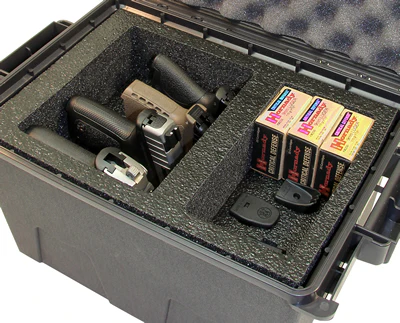 Tactical Pistol Handgun Case MTM CASE-GARD - für 4 Pistolen - Schwarz, Bild 3