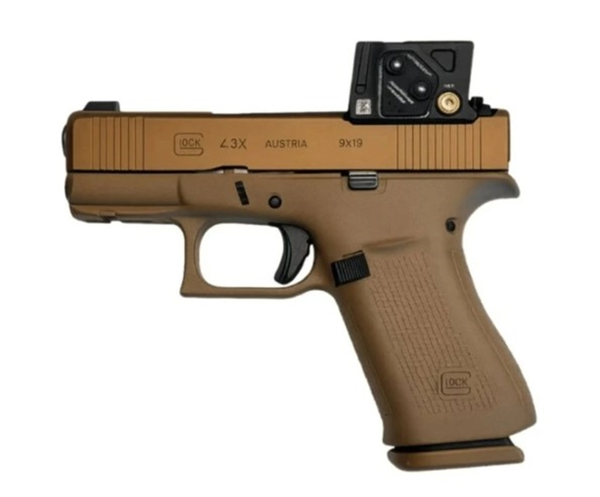 Pistole GLOCK 43X A-CUT COA Combo 9mm Para - Coyote - Set mit Aimpoint COA - limited Edition, Bild 1