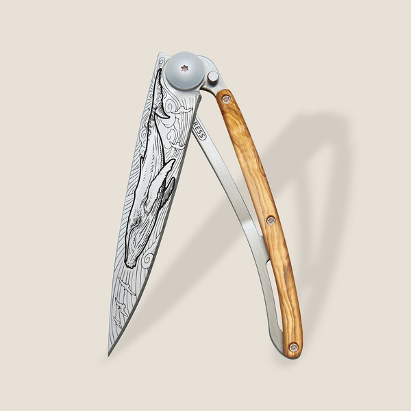 Klappmesser DEEJO 37G - Olivenholz - Wal, Bild 1