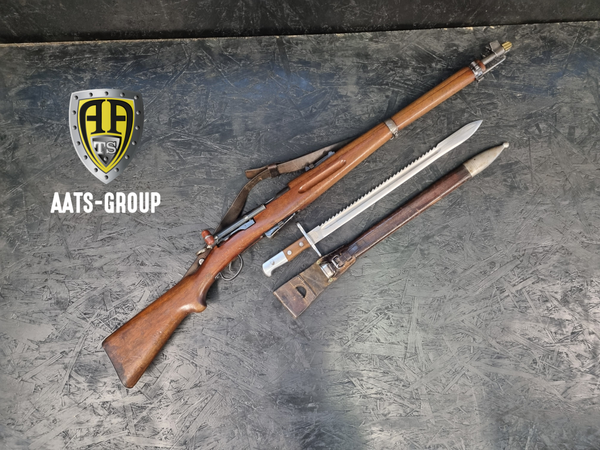OCCASION Repetierbüchse W+F Karabiner 11 mit Faschinenmesser (nummerngleich) 7.5x55 (GP11) - Zustand 2, Bild 1