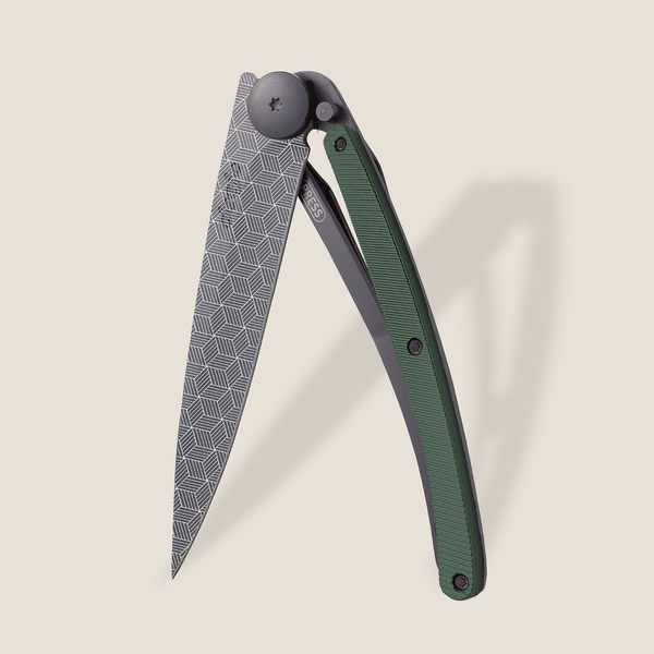 Klappmesser DEEJO 37G - Aluminium khaki - Perspektive, Bild 1